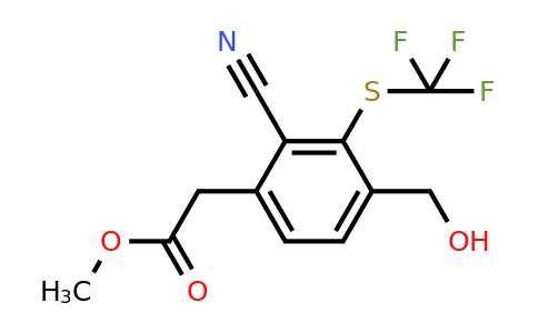 1803791-50-5 | Methyl 2-cyano-4-hydroxymethyl-3-(trifluoromethylthio)phenylacetate