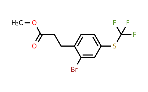 1803792-40-6 | Methyl 3-(2-bromo-4-(trifluoromethylthio)phenyl)propanoate