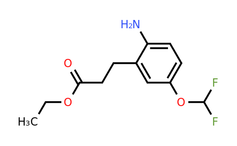 1803794-78-6 | Ethyl 3-(2-amino-5-(difluoromethoxy)phenyl)propanoate