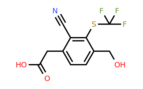 1803800-27-2 | 2-Cyano-4-hydroxymethyl-3-(trifluoromethylthio)phenylacetic acid