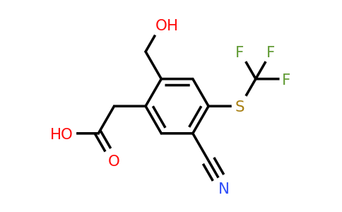 1803800-38-5 | 5-Cyano-2-hydroxymethyl-4-(trifluoromethylthio)phenylacetic acid