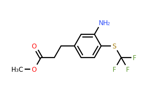 1803805-53-9 | Methyl 3-(3-amino-4-(trifluoromethylthio)phenyl)propanoate