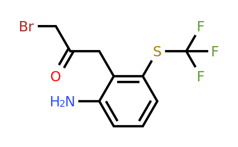 1803805-65-3 | 1-(2-Amino-6-(trifluoromethylthio)phenyl)-3-bromopropan-2-one