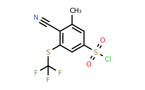 1803807-98-8 | 4-Cyano-3-methyl-5-(trifluoromethylthio)benzenesulfonyl chloride