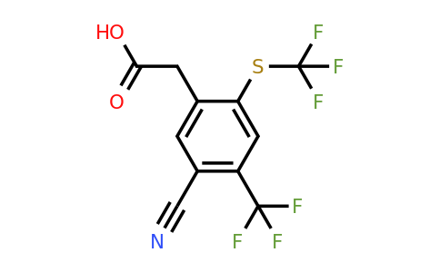 1803815-12-4 | 5-Cyano-4-trifluoromethyl-2-(trifluoromethylthio)phenylacetic acid