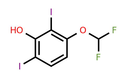 1803822-42-5 | 3-Difluoromethoxy-2,6-diiodophenol
