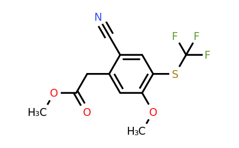 1803825-06-0 | Methyl 2-cyano-5-methoxy-4-(trifluoromethylthio)phenylacetate