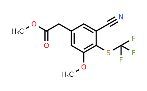 1803825-14-0 | Methyl 3-cyano-5-methoxy-4-(trifluoromethylthio)phenylacetate