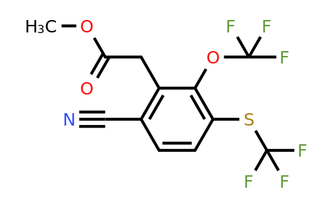 1803830-59-2 | Methyl 6-cyano-2-trifluoromethoxy-3-(trifluoromethylthio)phenylacetate