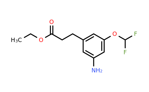 1803836-53-4 | Ethyl 3-(3-amino-5-(difluoromethoxy)phenyl)propanoate