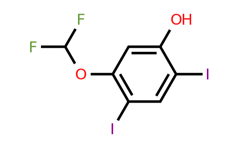 1803837-83-3 | 5-Difluoromethoxy-2,4-diiodophenol