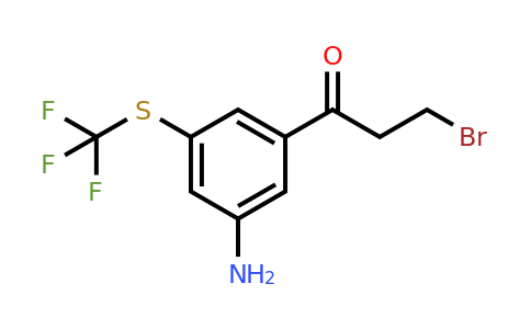 1803838-56-3 | 1-(3-Amino-5-(trifluoromethylthio)phenyl)-3-bromopropan-1-one
