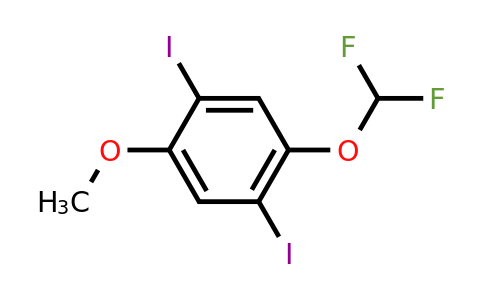1803847-77-9 | 4-Difluoromethoxy-2,5-diiodoanisole