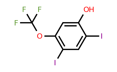 1803853-97-5 | 2,4-Diiodo-5-(trifluoromethoxy)phenol
