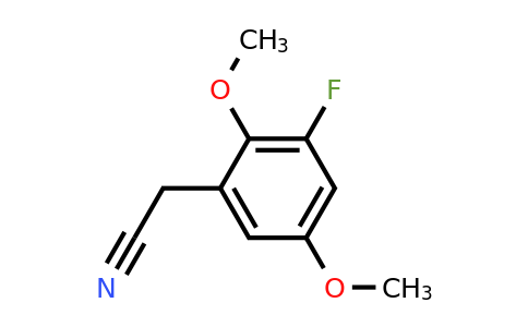 1803856-16-7 | 2,5-Dimethoxy-3-fluorophenylacetonitrile