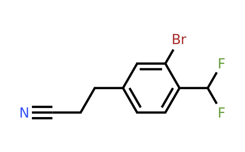 1803866-98-9 | 3-(3-Bromo-4-(difluoromethyl)phenyl)propanenitrile