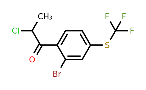 1803867-64-2 | 1-(2-Bromo-4-(trifluoromethylthio)phenyl)-2-chloropropan-1-one
