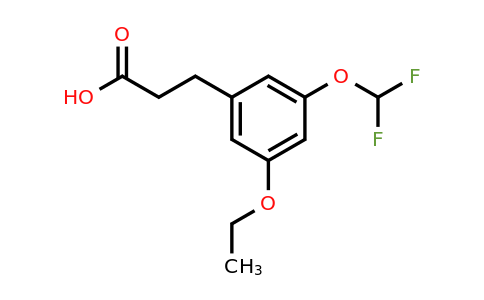 1803868-42-9 | 3-(Difluoromethoxy)-5-ethoxyphenylpropanoic acid