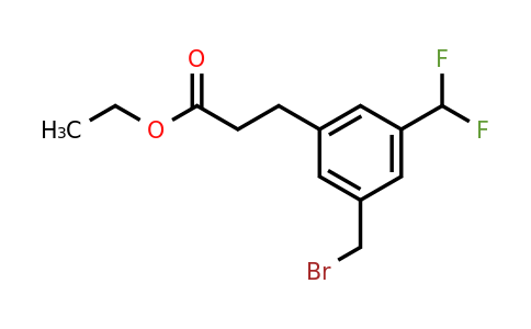 Ethyl 3-(3-(bromomethyl)-5-(difluoromethyl)phenyl)propanoate