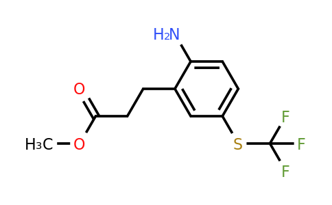 1803879-37-9 | Methyl 3-(2-amino-5-(trifluoromethylthio)phenyl)propanoate