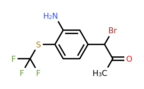 1803880-46-7 | 1-(3-Amino-4-(trifluoromethylthio)phenyl)-1-bromopropan-2-one