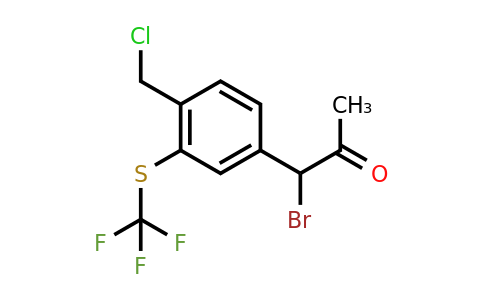 1803881-11-9 | 1-Bromo-1-(4-(chloromethyl)-3-(trifluoromethylthio)phenyl)propan-2-one