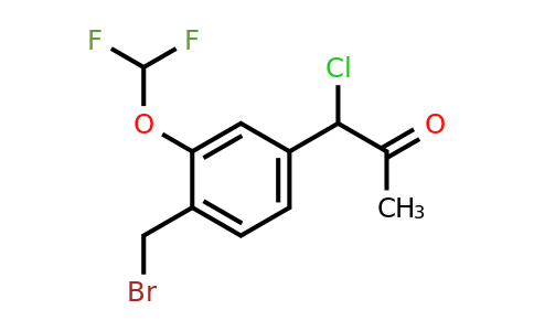 1803885-73-5 | 1-(4-(Bromomethyl)-3-(difluoromethoxy)phenyl)-1-chloropropan-2-one