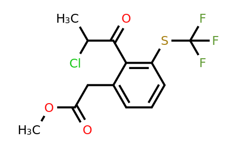 1803888-28-9 | Methyl 2-(2-chloropropanoyl)-3-(trifluoromethylthio)phenylacetate