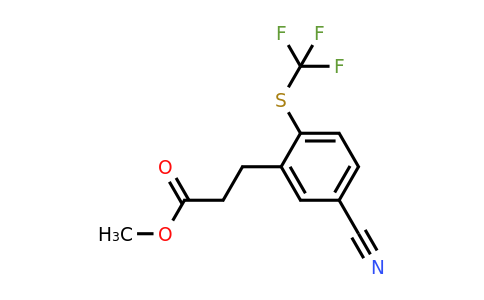 1803889-06-6 | Methyl 3-(5-cyano-2-(trifluoromethylthio)phenyl)propanoate