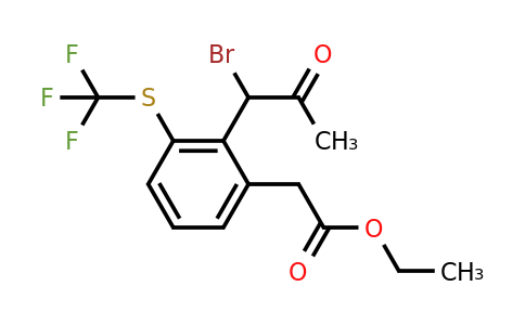 1803889-07-7 | Ethyl 2-(1-bromo-2-oxopropyl)-3-(trifluoromethylthio)phenylacetate