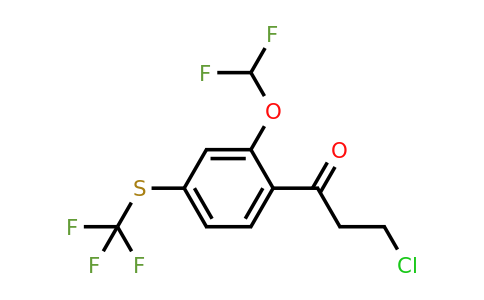1803890-37-0 | 3-Chloro-1-(2-(difluoromethoxy)-4-(trifluoromethylthio)phenyl)propan-1-one
