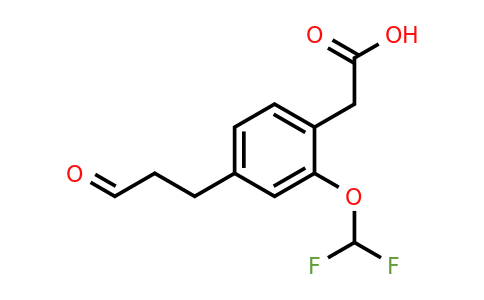 1803891-90-8 | 2-(Difluoromethoxy)-4-(3-oxopropyl)phenylacetic acid