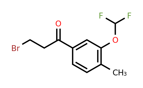 1803893-22-2 | 3-Bromo-1-(3-(difluoromethoxy)-4-methylphenyl)propan-1-one