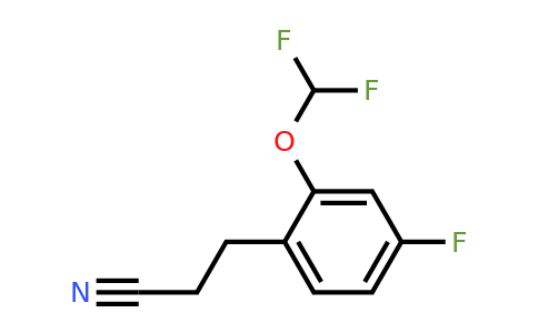 1803893-78-8 | 2-(Difluoromethoxy)-4-fluorophenylpropanenitrile