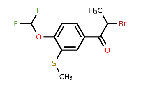 1803894-62-3 | 2-Bromo-1-(4-(difluoromethoxy)-3-(methylthio)phenyl)propan-1-one