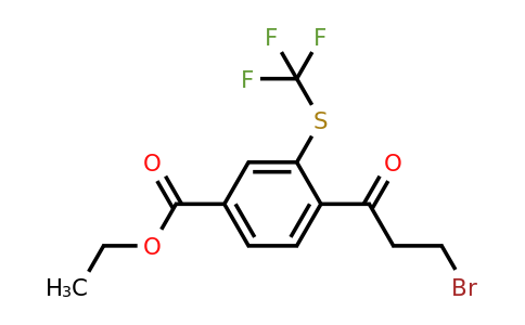 1803901-27-0 | Ethyl 4-(3-bromopropanoyl)-3-(trifluoromethylthio)benzoate