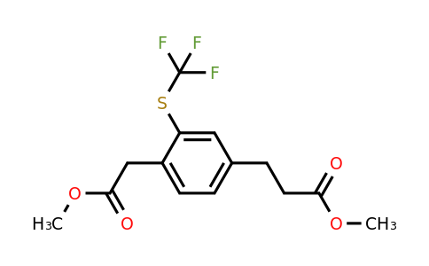 1803901-63-4 | Methyl 4-(3-methoxy-3-oxopropyl)-2-(trifluoromethylthio)phenylacetate