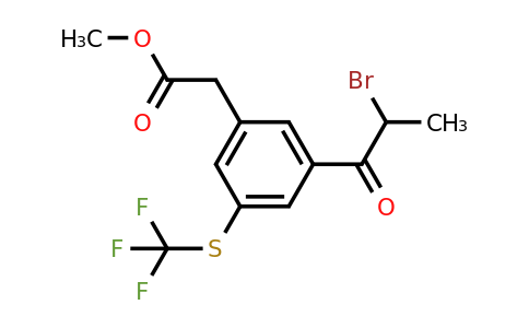 1803901-96-3 | Methyl 3-(2-bromopropanoyl)-5-(trifluoromethylthio)phenylacetate