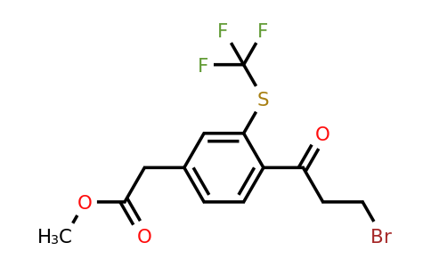 1803902-05-7 | Methyl 4-(3-bromopropanoyl)-3-(trifluoromethylthio)phenylacetate