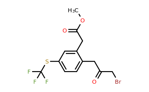 1803902-27-3 | Methyl 2-(3-bromo-2-oxopropyl)-5-(trifluoromethylthio)phenylacetate