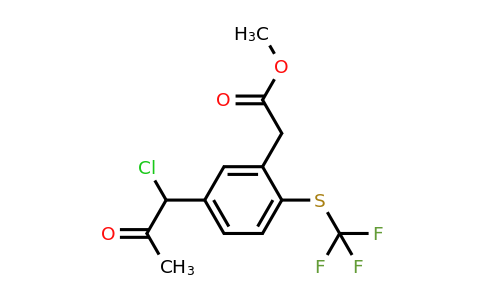 1803902-54-6 | Methyl 5-(1-chloro-2-oxopropyl)-2-(trifluoromethylthio)phenylacetate
