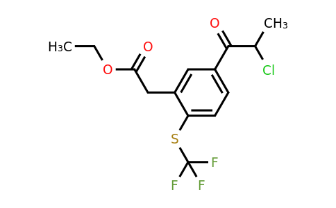 1803903-17-4 | Ethyl 5-(2-chloropropanoyl)-2-(trifluoromethylthio)phenylacetate