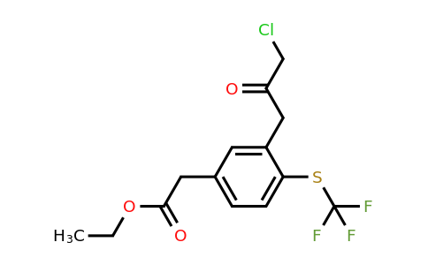 1803903-62-9 | Ethyl 3-(3-chloro-2-oxopropyl)-4-(trifluoromethylthio)phenylacetate