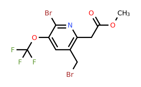 Methyl 2-bromo-5-(bromomethyl)-3-(trifluoromethoxy)pyridine-6-acetate