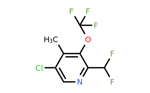 1803935-61-6 | 5-Chloro-2-(difluoromethyl)-4-methyl-3-(trifluoromethoxy)pyridine