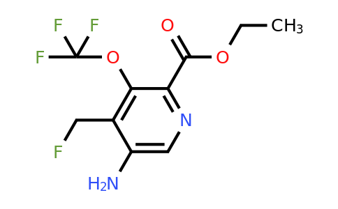 Ethyl 5-amino-4-(fluoromethyl)-3-(trifluoromethoxy)pyridine-2-carboxylate