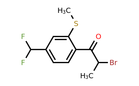 1804035-03-7 | 2-Bromo-1-(4-(difluoromethyl)-2-(methylthio)phenyl)propan-1-one
