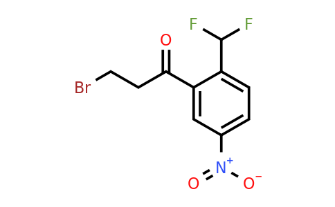 1804036-69-8 | 3-Bromo-1-(2-(difluoromethyl)-5-nitrophenyl)propan-1-one