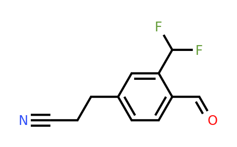 1804038-96-7 | 3-(Difluoromethyl)-4-formylphenylpropanenitrile