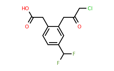 1804039-61-9 | 2-(3-Chloro-2-oxopropyl)-4-(difluoromethyl)phenylacetic acid
